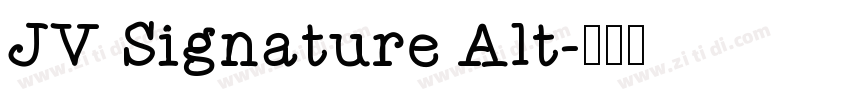 JV Signature Alt字体转换